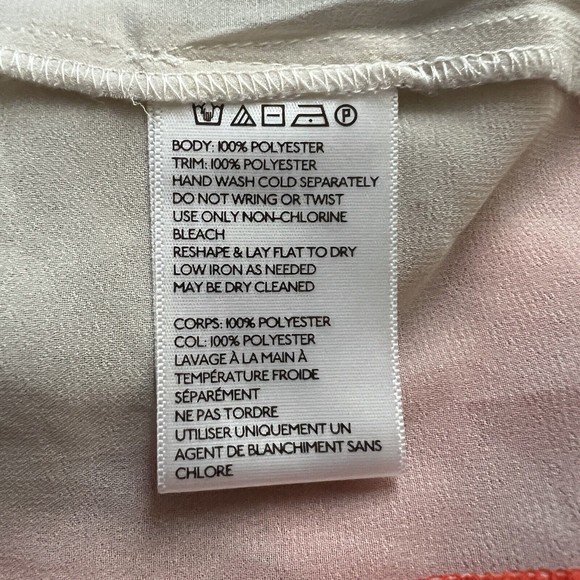 Urban Outfitters Cooperative Blouse Navy Blue Orange‎ Slit Open Back Semi Sheer - Picture 7 of 7